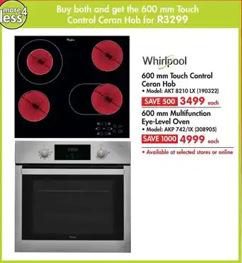 Makro Whirlpool 600mm Touch Control Ceran Hob offer