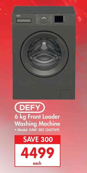 Makro Defy 6kg Front Loader Washing Machine offer