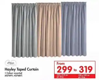 Makro Classic Hayley Taped Curtain 230 x 218cm per drop offer