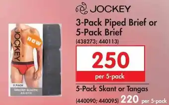 Makro Jockey 3-Pack Piped Brief or 5-Pack Brief offer