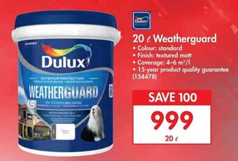 Makro Dulux 20L Weatherguard offer
