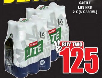 Boxer Liquors Castle Lite NRB 2 x (6 x 330ml) offer