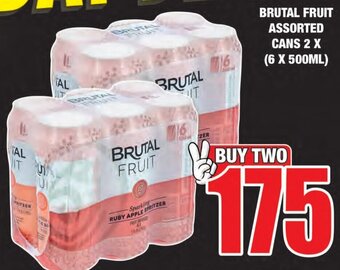 Boxer Liquors Brutal Fruit assorted cans 2 x (6 x 500ml) offer
