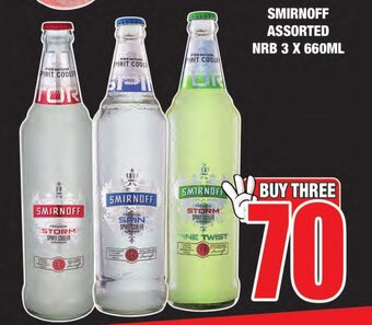 Boxer Liquors Smirnoff Assorted NRB 3 x 660ml offer