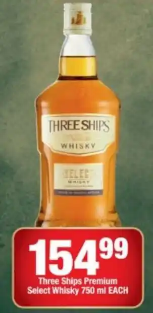 OK Liquor Three Ships Premium Select Whisky 750ml offer