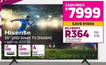 Game Hisense UHD Smart TV 55" offer