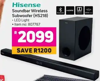 Game Hisense Soundbar Wireless Subwoofer (HS218) offer