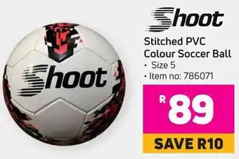 Game Shoot Stitched PVC Colour Soccer Ball Size 5 offer