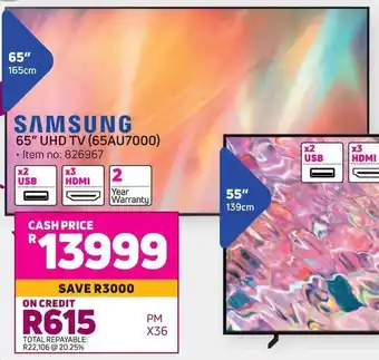 Game Samsung UHD TV 65" offer