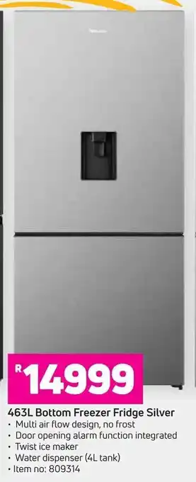 Game Bottom Freezer Fridge Silver 463L offer