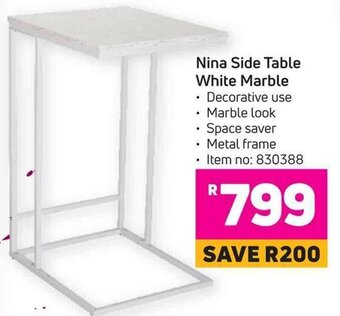 Game Nina Side Table White Marble offer