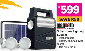 Magneto Solar Home Lighting System