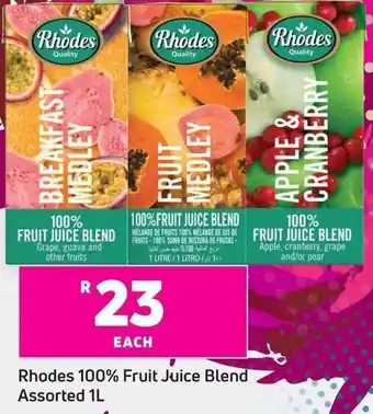 Game Rhodes 100% Fruit Juice Blend Assorted 1L offer