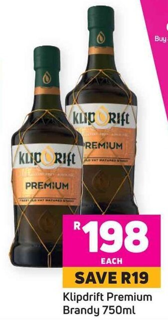 Game Klipdrift Premium Brandy 750ml offer