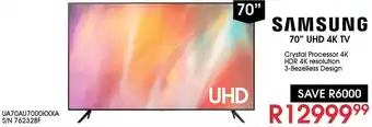 Hirsch's Samsung UHD 4K TV 70" offer