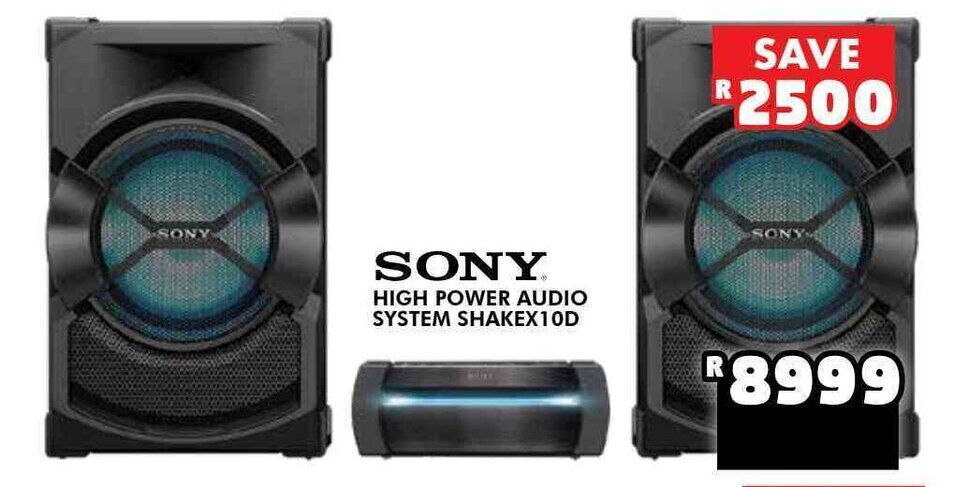Sony High Power Audio System SHAKEX10D offer at Russells