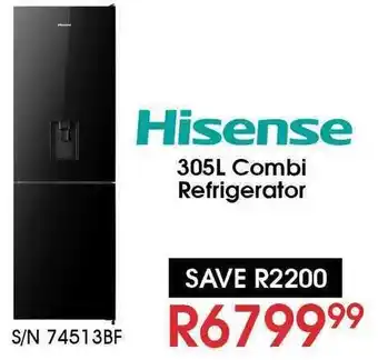 Hirsch's Hisense Combi Refrigerator 305L offer