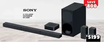 Russells Sony 5.1CH 600W Soundbar HT-S40R offer