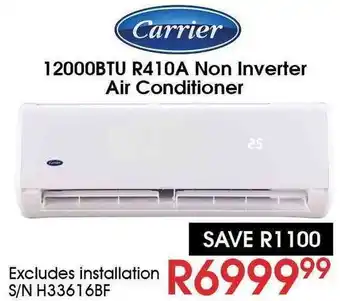 Hirsch's Carrier 12000BTU R410A Non Inverter Air Conditioner offer