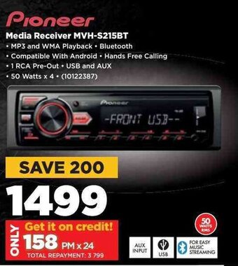HiFi Corp Pioneer Media Receiver MVH-S215BT offer