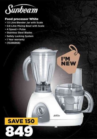 HiFi Corp Sunbeam Food Processor White offer