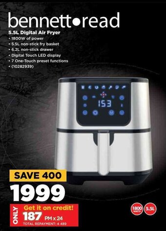 HiFi Corp Bennett Read 5.5L Digital Air Fryer offer