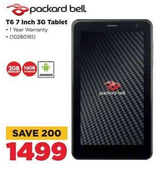 HiFi Corp Packard Bell T6 7-inch 3G Tablet offer