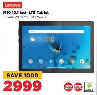 HiFi Corp Lenovo M10 10.1-inch LTE Tablet offer