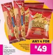 Game Fatti's & moni's macaroni or spaghetti 500g- for any 4 offer