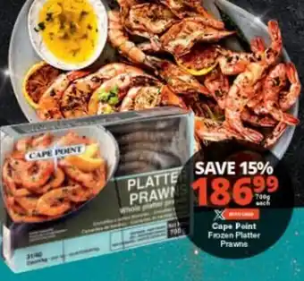 Checkers Cape Point Frozen Flatter Prawns 700g offer