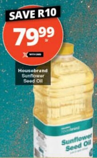 Checkers Housebrand Sunflower Seed Oil 2L offer