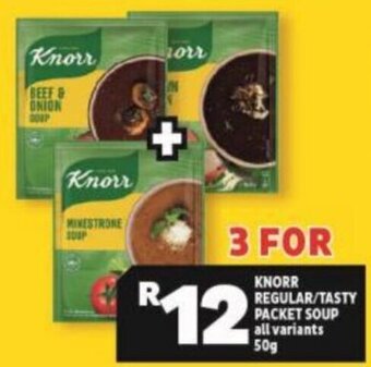Usave Knorr Regular/Tasty Packet Soup All Variants 3x50g offer