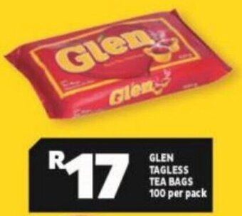 Glen Tagless Tea Bags 100 per Pack