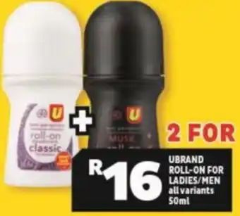 Usave Urband Roll-On For Ladies/Men All Variants 50ml offer