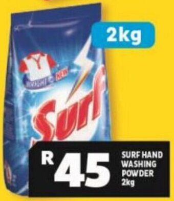Usave Surf Hand Washing Powder 2kg offer