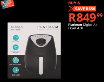 Checkers Platinum Digital Air Fryer 4,3L offer