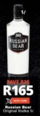 Checkers Russian Bear Original Vodka 1L offer