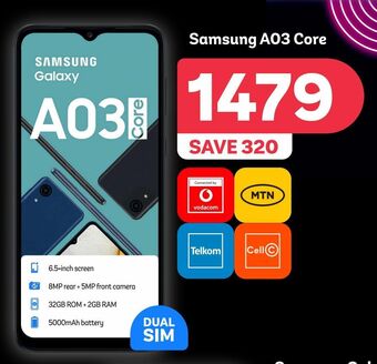 PEP Samsung galaxy a03 core offer