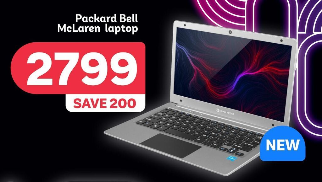 Packard bell mc laren laptop offer at PEP