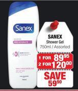 Dis-Chem Sanex shower gel assorted-750ml offer