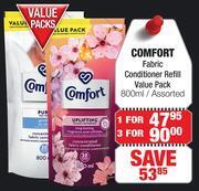 Dis-Chem Comfort fabric conditioner refill value pack assorted- for 1 x 800ml offer