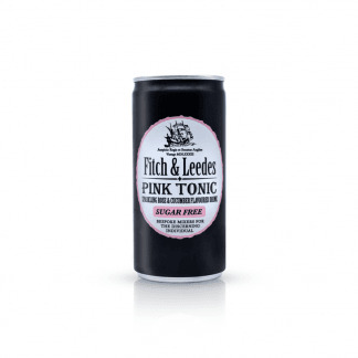 Fitch & leedes pink tonic sugar free can (24x200ml)