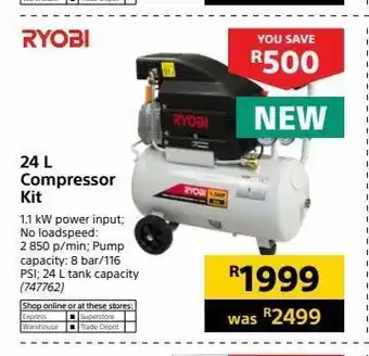 Builders Warehouse 24l compressor kit offer