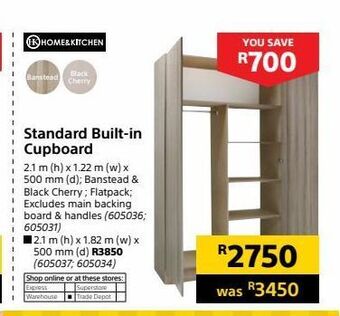Builders Warehouse Standard built-in cupboard offer