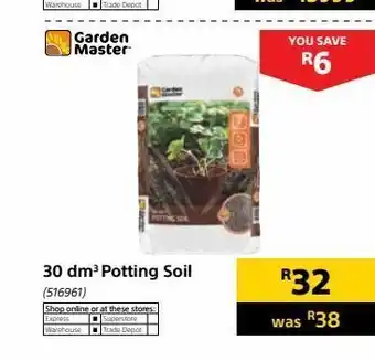 Builders Warehouse 30 dm potting soil offer