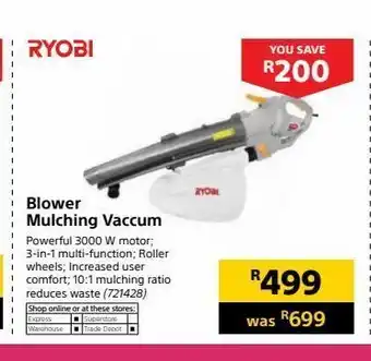 Builders Warehouse Blower mulching vaccum offer