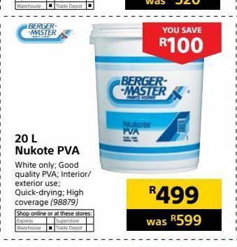 Builders Warehouse 20l nukote pva offer