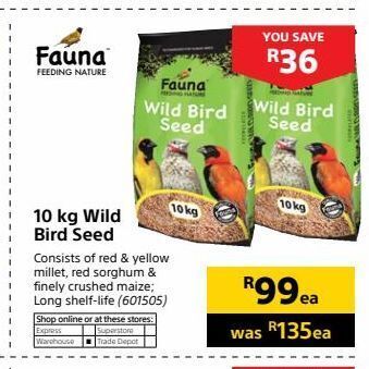Builders Warehouse 10 kg wild bird seed offer