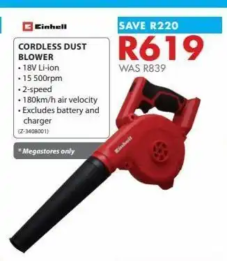 Chamberlain Cordless dust blower offer