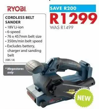 Cordless belt sander